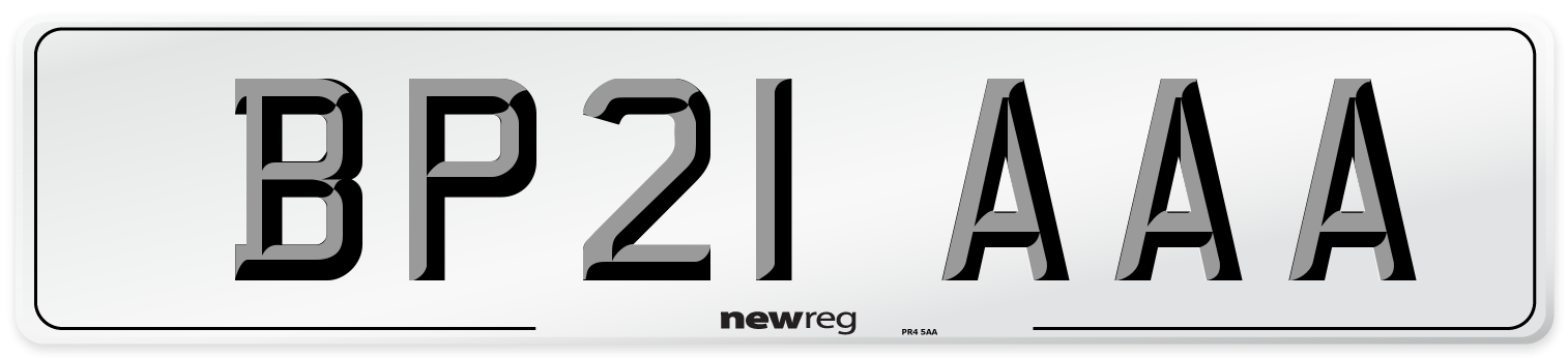 BP21 AAA Number Plate from New Reg